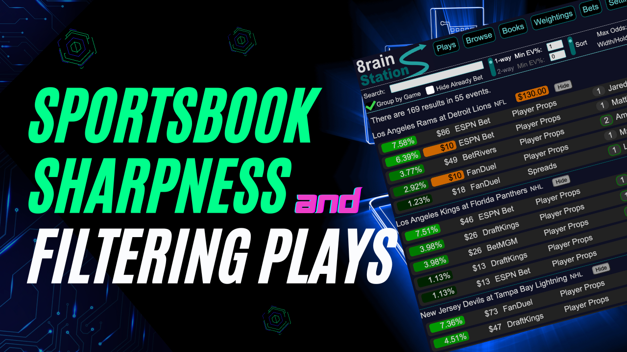 Sportsbook Sharpness and Filtering Plays